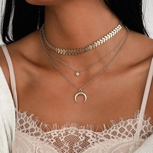 LuLu’s Gold Layered Choker Necklace Set